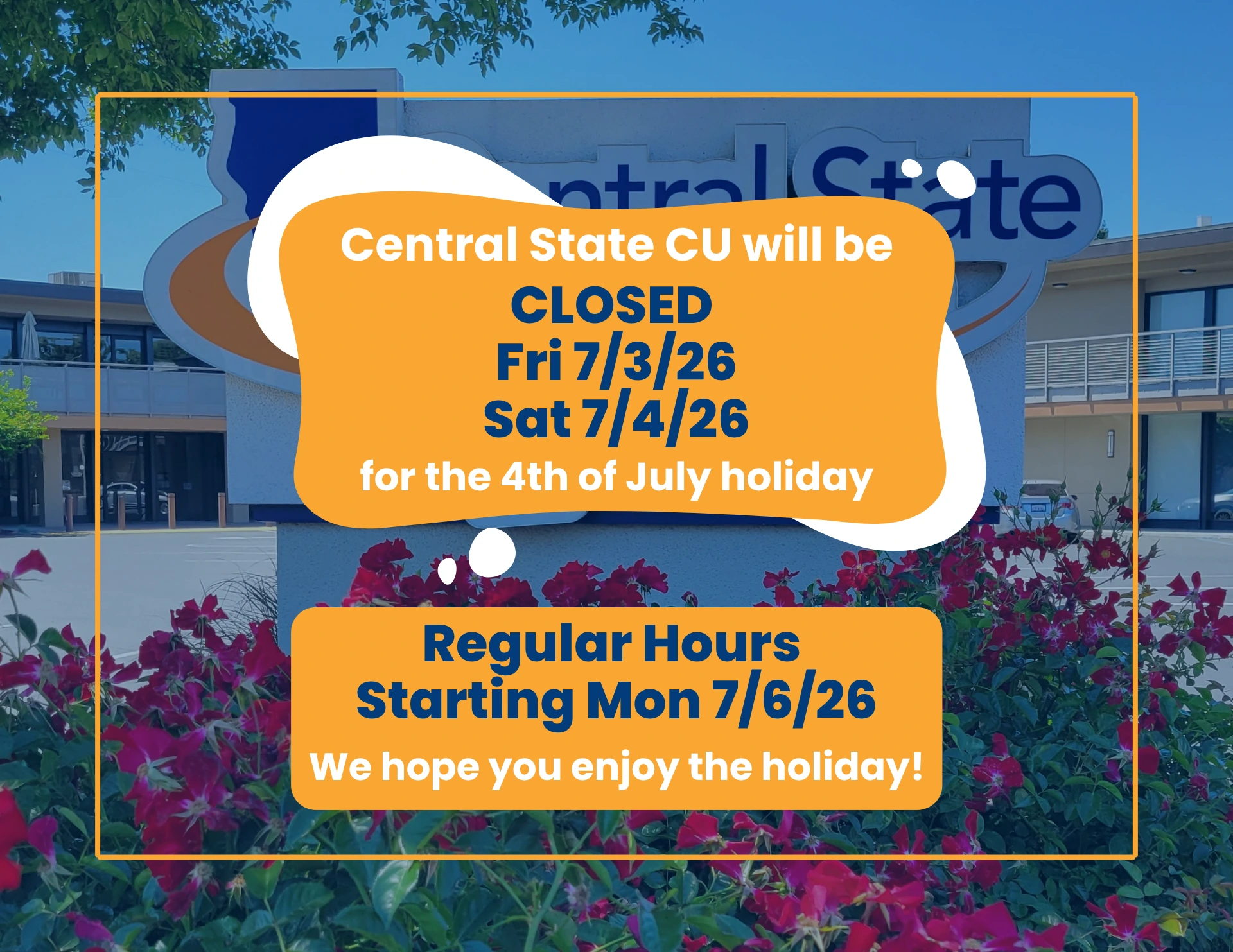 4th of July closure